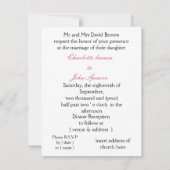 黒結婚式招待状 招待状 (裏面)