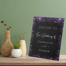 黒結婚紫の輝きは歓迎する 台座サイン