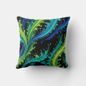 黒絵を描のネオンスプラッシュ クッション (裏面)