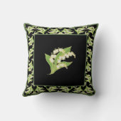 黒絵を描の谷のハンドリリー クッション (裏面)