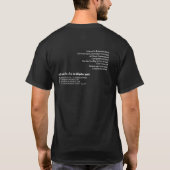 黒絵を描線画家&デコレータ広告ーズ Tシャツ (裏面)