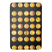 黒絵文字バスマット浴場 バスマット (正面縦)