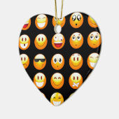 黒絵文字 セラミックオーナメント (左)