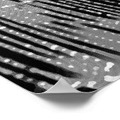 黒絵画色の灰色の白いクモの巣 ポスター (角)