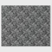 黒絵画色の灰色の白いクモの巣 ラッピングペーパー (フラット)