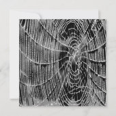 黒絵画色の灰色の白いクモの巣 招待状 (正面)