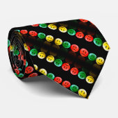 黒絹に男色絵文字ドット ネクタイ (ロール)