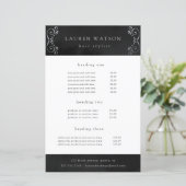 黒絹の銀の繁栄サービスと価格フライヤー (スタンド正面)