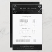 黒絹の銀の繁栄サービスと価格フライヤー (正面/裏面)