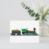 黒緑の列車 ポストカード (スタンド正面)