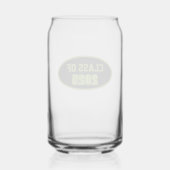 黒緑の学校の色のクラス年 ガラス缶 (裏面)