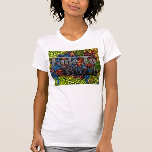 黒緑の背景に衰退して下さい Tシャツ (正面)