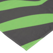 黒緑動物プリントストライプテーブルクロス テーブルクロス (アングル)