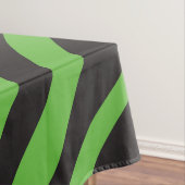 黒緑動物プリントストライプテーブルクロス テーブルクロス (インサイチュ)
