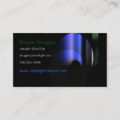 黒緑青く抽象的でモダンな一般的 名刺 (裏面)