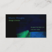 黒緑青く抽象的な最小主義のデザイン 名刺 (裏面)