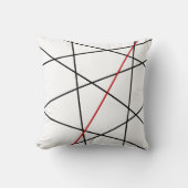 黒線と赤線 クッション (正面)