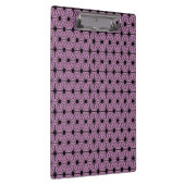 黒線の紫色の星模様 クリップボード (右)