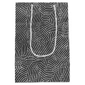 黒線ドット銀フェイク箔 ミディアムペーパーバッグ (裏面)