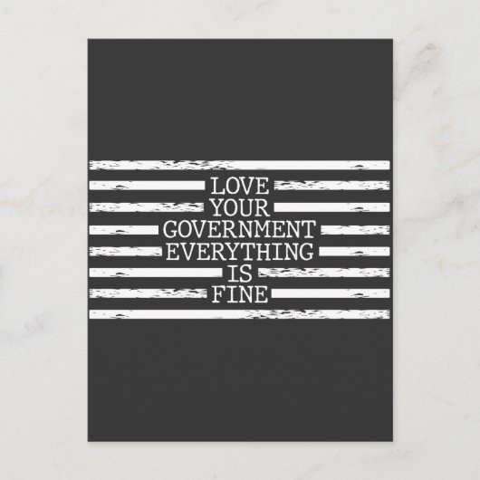 黒線修正陰謀理論政府 ポストカード (正面)