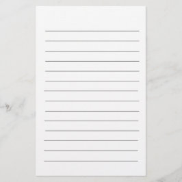 黒線白プレーンエレガントシンプル標準 便箋