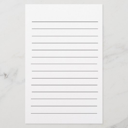 黒線白プレーンエレガントシンプル標準 便箋 (正面)