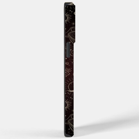 黒線芸術図解入りの、写真付きの星占い記号 Case-Mate iPhoneケース (裏面 / 右)