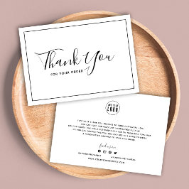 黒縁どと白のロゴを追加ありがとう サンキューカード