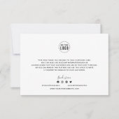 黒縁どと白のロゴを追加ありがとう サンキューカード (正面)