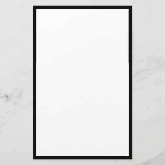 黒縁どエッジ空白の白カスタム 便箋 (裏面)