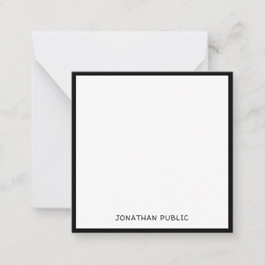 黒縁どクラシック書型付シンプル型 ノートカード (正面)