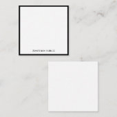 黒縁どクラシック書型付シンプル型 ノートカード (正面/裏面)