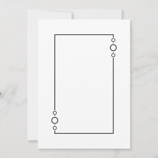 黒縁どモダン60歳の誕生日パーティー 招待状 (裏面)