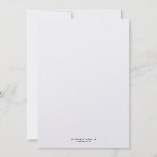 黒縁ど伝統的結婚きらめく 招待状 (裏面)