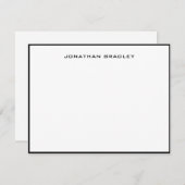 黒縁ど全Caps氏名 ノートカード (正面/裏面)