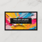 黒縁ど名モダンアートワークArtist Art Studio 名刺 (正面)
