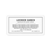 黒縁ど品とラインの原料リスト製品 ラベル (正面)