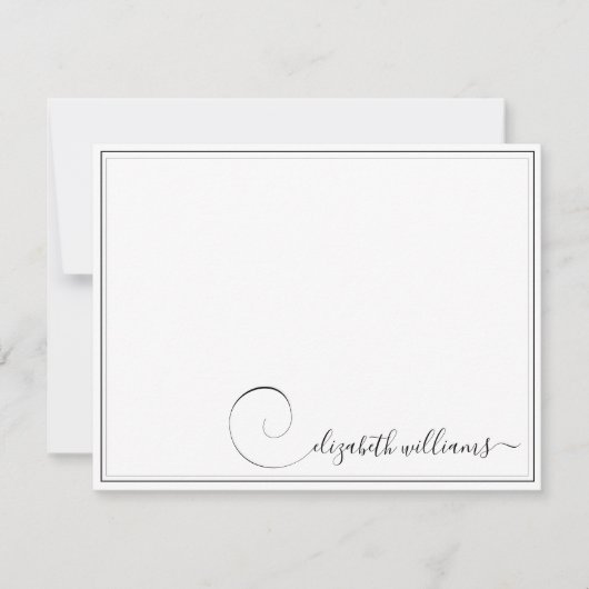 黒縁ど字文房具 ノートカード (正面)