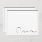 黒縁ど字文房具 ノートカード (正面/裏面)