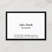 黒縁ど心理士名刺 名刺 (正面)