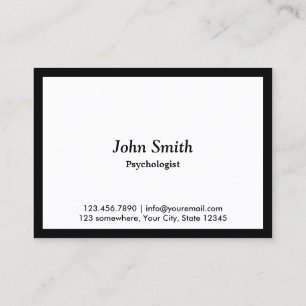 黒縁ど心理士名刺 名刺