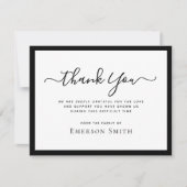 黒縁ど書悔やみや弔慰サンキューカード 招待状 (正面)