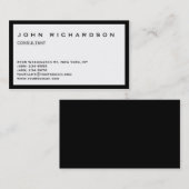 黒縁ど白プロフェッショナル名刺 名刺 (正面/裏面)