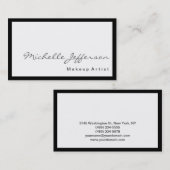 黒縁ど白メークアップアーティストの名刺 名刺 (正面/裏面)
