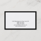 黒縁ど白メークアップアーティストの名刺 名刺 (裏面)