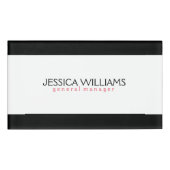 黒縁ど白背景 名札 (正面)