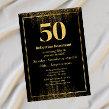 黒縁ど金ゴールドモダングリッター50誕生日