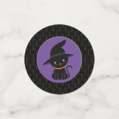 黒縁ど黒猫と魔女ハットハロウィン コンフェッティ (スモール正面)