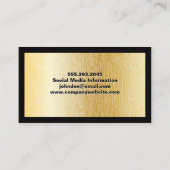 黒縁ど |金ゴールド線 名刺 (裏面)