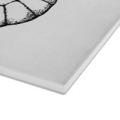 黒縁の白い蝶 カッティングボード (角)